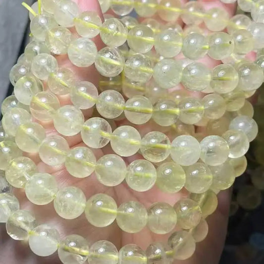 2-3bracelets approx8-10mm natural lemon quartz bracelets beads wholesale