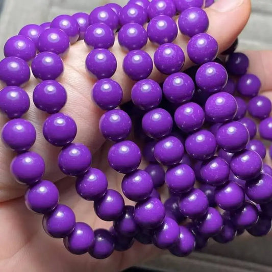 3 Armbänder ca. 8-8,8 mm natürliche Purpur-Lepidolith-Armbandperlen Großhandel