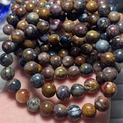 2 браслета AKAC, примерно 9 мм, натуральные бусины из питерсита, оптовая продажа