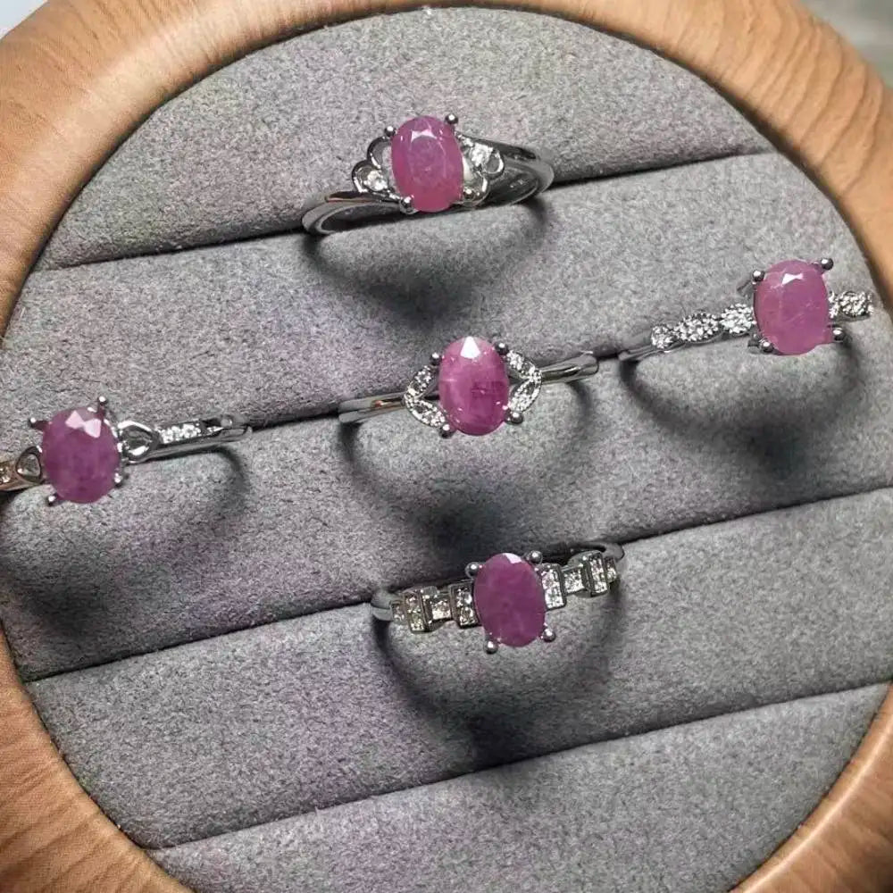 3pcs AKAC approx5x7mm Natural  ruby for diy making send randomly