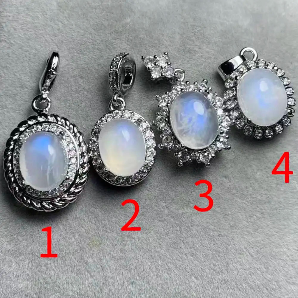 4 Stück AKAC natürlicher Sri Lanka Anhängerstein, Größe ca. 8*10mm, zufällig versandt