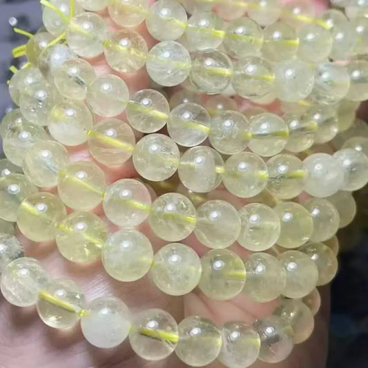 2-3bracelets  approx8-10mm natural lemon quartz bracelets beads wholesale