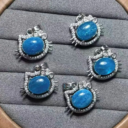 5 Stk./Set AKAC natürlicher Apatit ca. 8x10mm für DIY Schmuckzubehör Großhandel