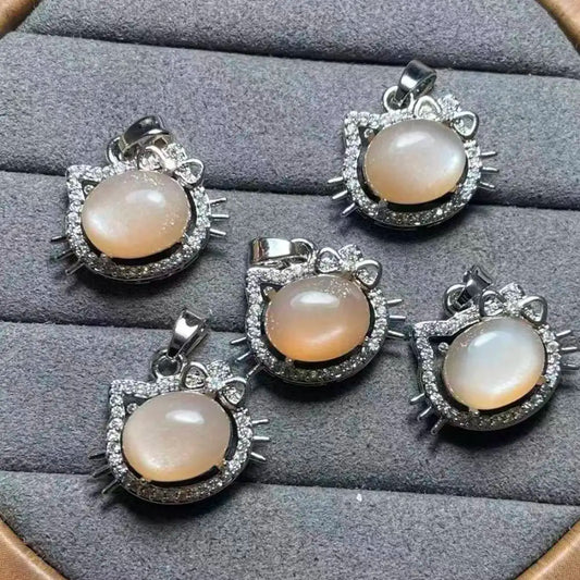 5 Stück/Set AKAC natürlicher oranger Mondstein ca. 8x10mm für DIY-Schmuckzubehör Großhandel