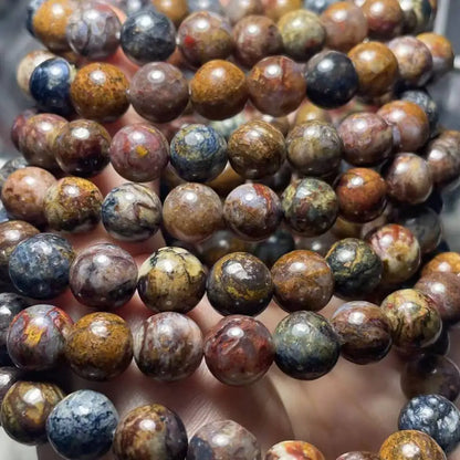 2 браслета AKAC, примерно 9 мм, натуральные бусины из питерсита, оптовая продажа