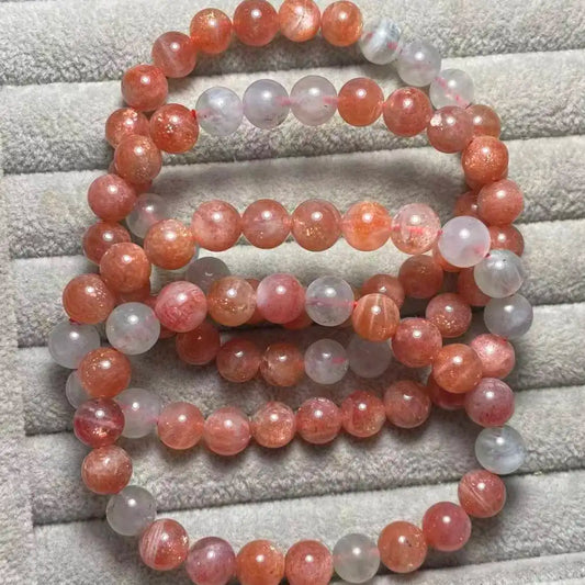 (96) 4bracelets Approx8-8.8mm  natural golden sunstone bracelet beads