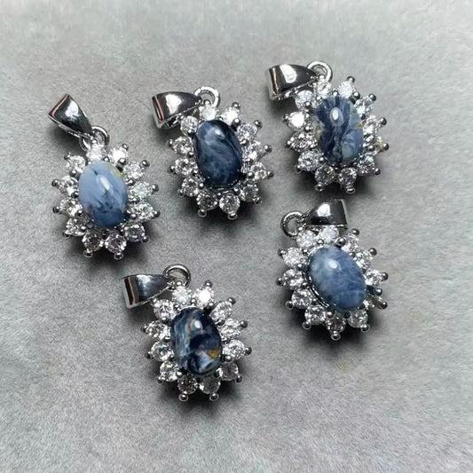 5 Stück AKAC ca. 5x7mm Natürlicher Pietersit zum Basteln, zufällige Auswahl