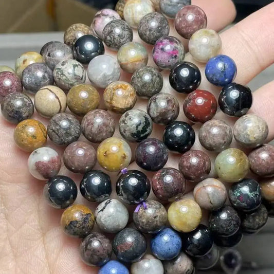 Perles de bracelet en sugilite naturelle rare, environ 9 mm, 20 à 21 perles (AKAC)