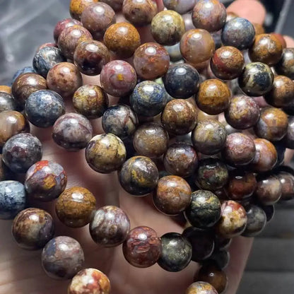 2 браслета AKAC, примерно 9 мм, натуральные бусины из питерсита, оптовая продажа