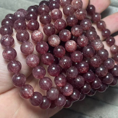 2 браслета из кварца насыщенного клубничного цвета, класс A+, диаметр бусин примерно 8-8,5 мм, оптовая продажа AKAC