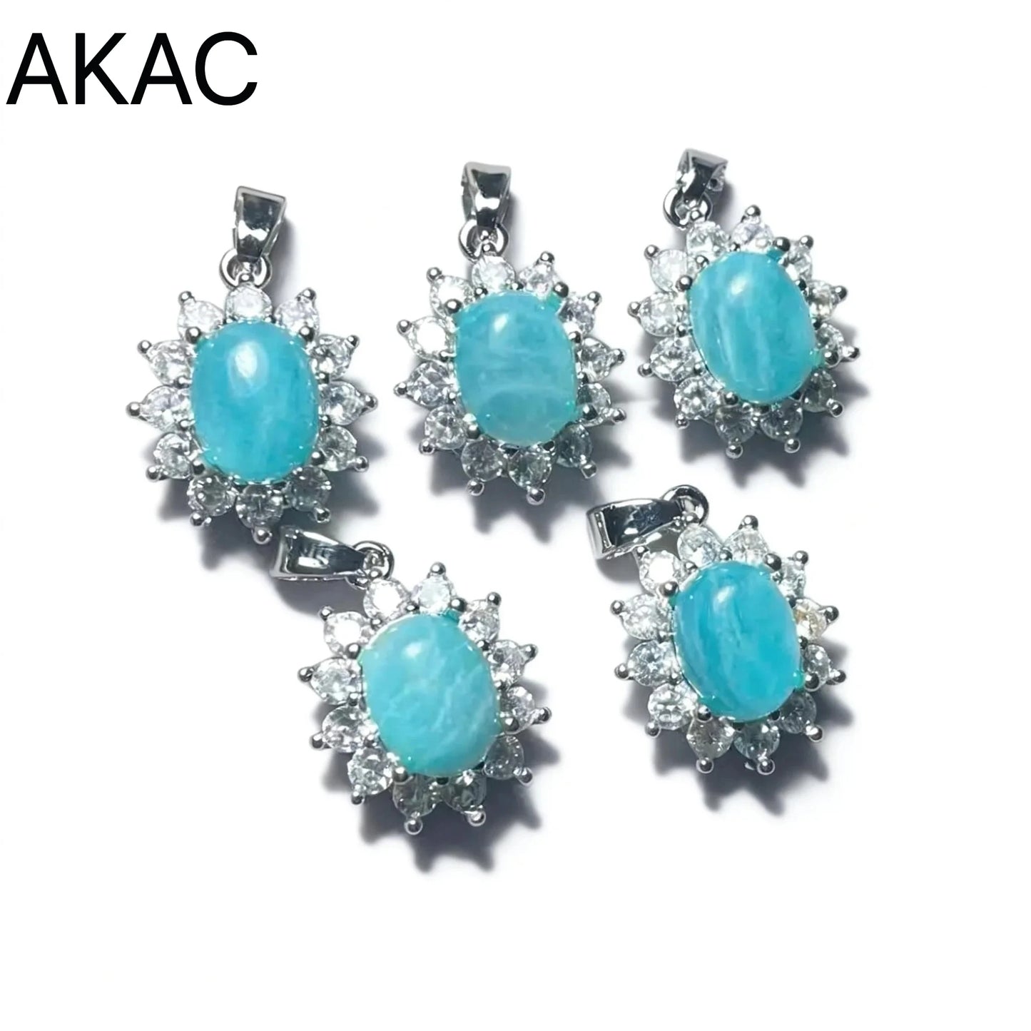 5 шт. AKAC, приблизительно 7x9 мм, натуральный амазонит для изготовления поделок, отправляются случайным образом.