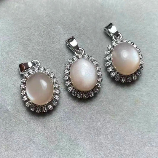 5 Stück AKAC ca. 8x10mm natürliche orange Mondsteine für DIY-Herstellung, zufällig versandt