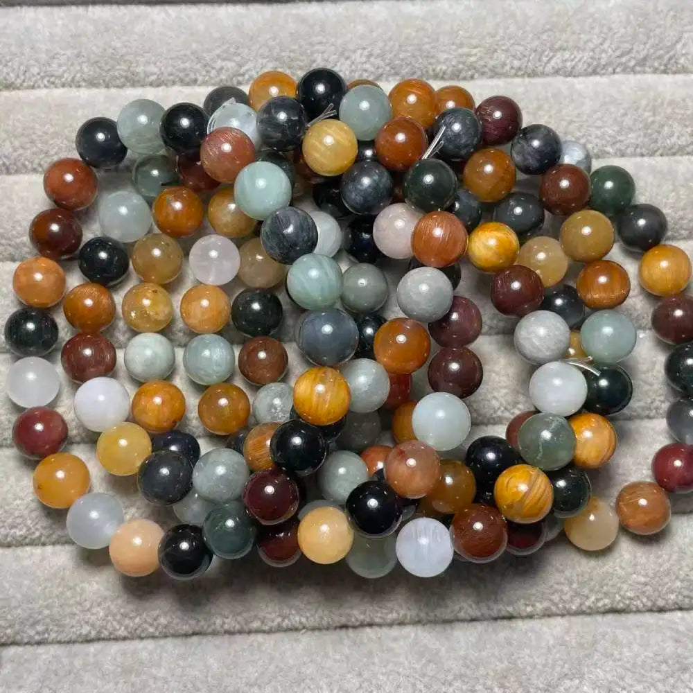 Новые браслеты AKAC, 3 штуки, примерно 8-8,8 мм, бусины из рутилового кварца в форме кролика, оптовая продажа.