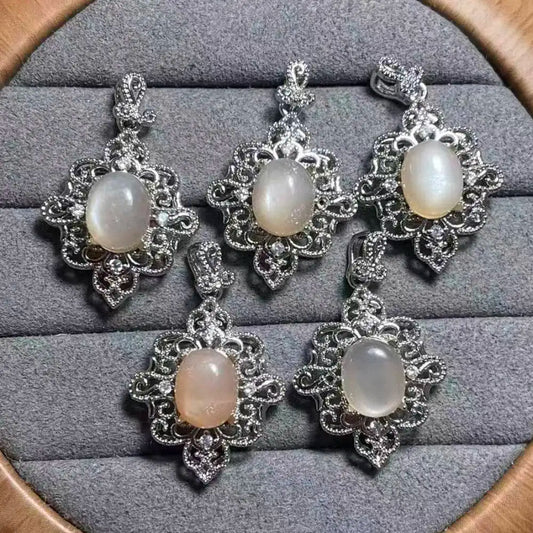 5 Stück ca. 7x9mm natürliche orange Mondstein Perlen für Schmuck DIY Zubehör Großhandel