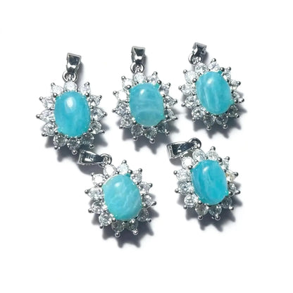 5 шт. AKAC, приблизительно 7x9 мм, натуральный амазонит для изготовления поделок, отправляются случайным образом.