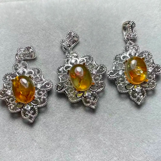 5 Stück AKAC ca. 7x9mm Natur Bernstein für DIY-Herstellung, zufällige Auswahl, Großhandel