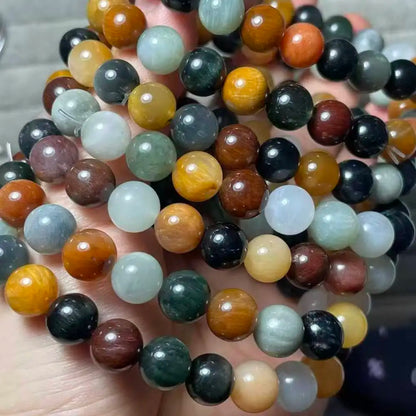 Новые браслеты AKAC, 3 штуки, примерно 8-8,8 мм, бусины из рутилового кварца в форме кролика, оптовая продажа.