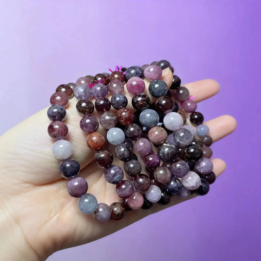 2-3bracelets Approx6-9mm AKAC 100% natural colorful spinel wholesale