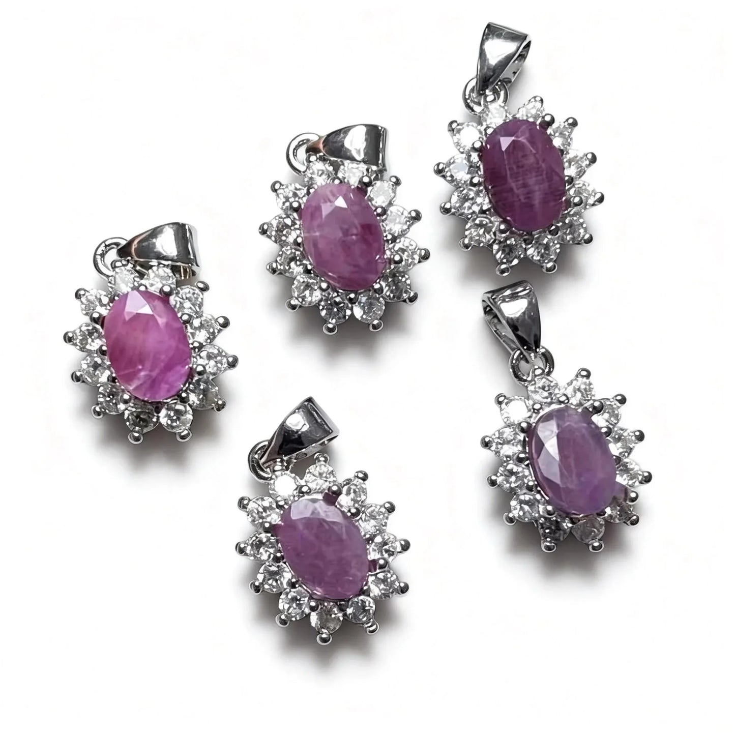 3 шт. AKAC, приблизительно 5x7 мм, натуральные рубины для рукоделия, отправляются случайным образом.