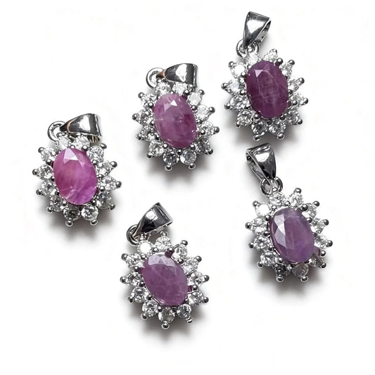 3 piezas de rubí natural AKAC de aproximadamente 5x7 mm para manualidades (se envían al azar).