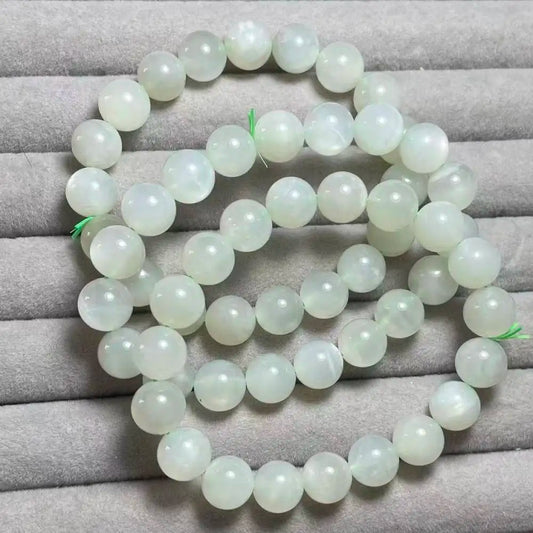 (116) 3bracelets clearance approx10mm natural green moonstone bracelet wholesale