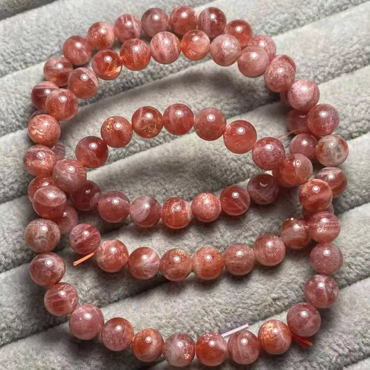 (50) clearance 3bracelets as photo approx7mm natural golden sunstone bracelet beads