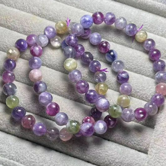 3 браслета со скидкой (104) AKAC, примерно 8-8,5 мм, натуральные разноцветные бусины из диопсида.