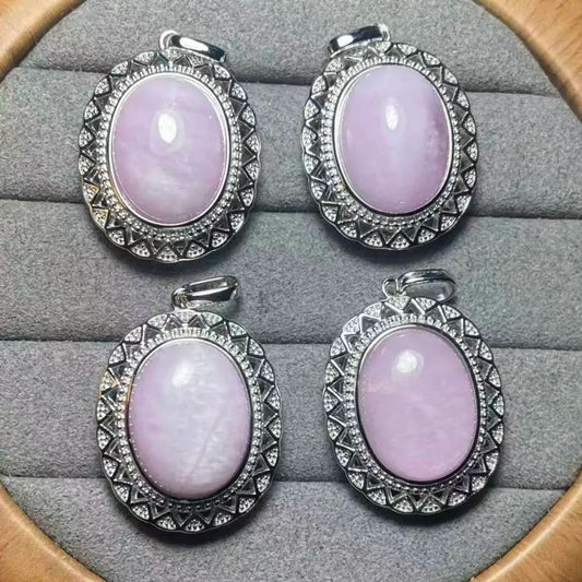 5 Stück AKAC Natürlicher Kunzit-Anhänger, Stein ca. 12*16mm, zufällige Auswahl