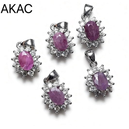 3 piezas de rubí natural AKAC de aproximadamente 5x7 mm para manualidades (se envían al azar).