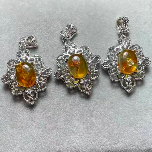 5 Stück AKAC ca. 7x9mm Natur Bernstein für DIY-Herstellung, zufällige Auswahl, Großhandel