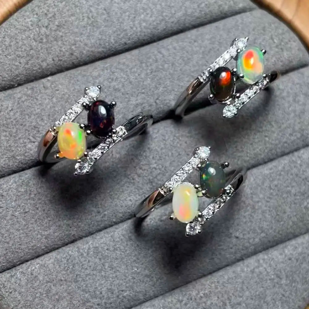 5 штук натуральных опалов AKAC размером примерно 4x6 мм для изготовления поделок (отправляются случайным образом).