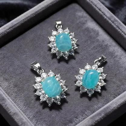 5 шт. AKAC, приблизительно 7x9 мм, натуральный амазонит для изготовления поделок, отправляются случайным образом.