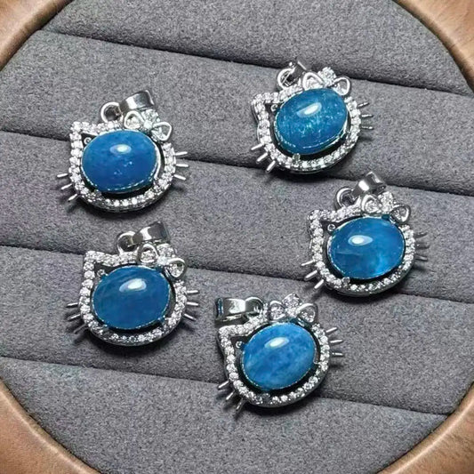 5 Stk./Set AKAC natürlicher Apatit ca. 8x10mm für DIY Schmuckzubehör Großhandel