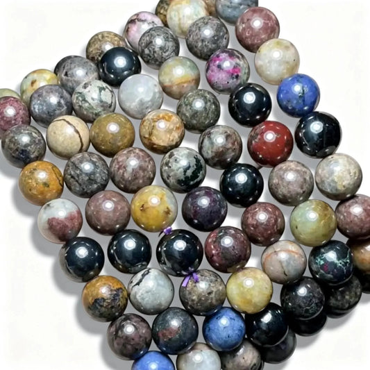 Perles de bracelet en sugilite naturelle rare, environ 9 mm, 20 à 21 perles (AKAC)