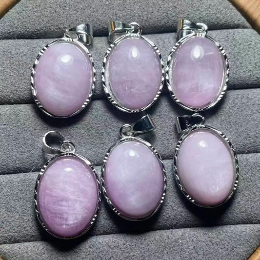 5 Stück AKAC Natürlicher Kunzit Anhänger Stein Größe ca. 12*16mm zufällig versandt