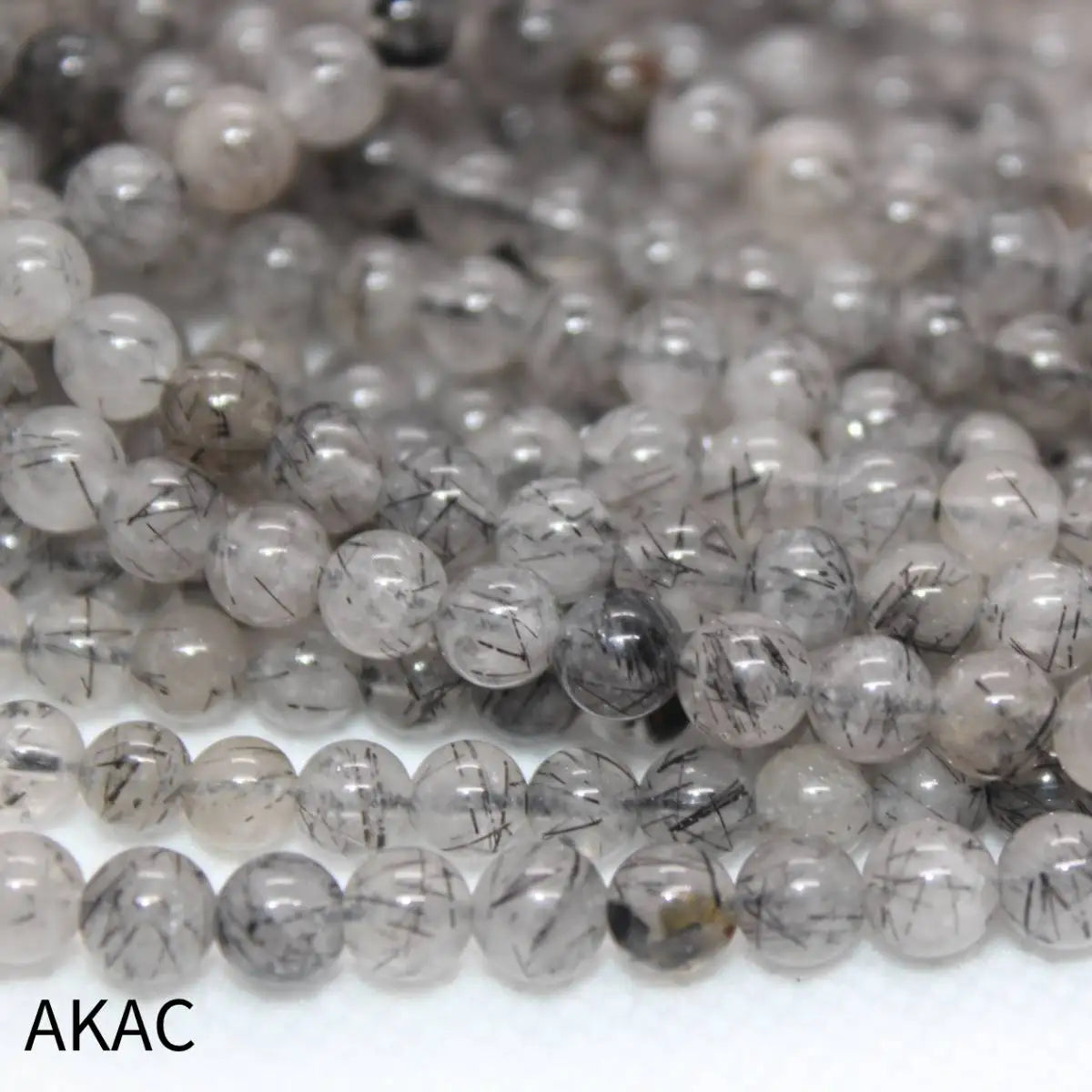 2 нити, примерно 5-5,5 мм, натуральные черные рутиловые кварцевые бусины для изготовления ювелирных изделий, дизайна, оптовая продажа.