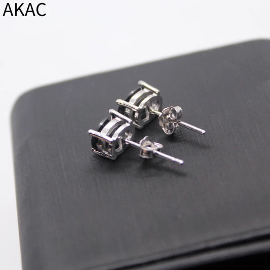 925 스털링 실버 천연 블랙 스피넬 스터드 귀걸이 스톤 사이즈 약 5*7mm