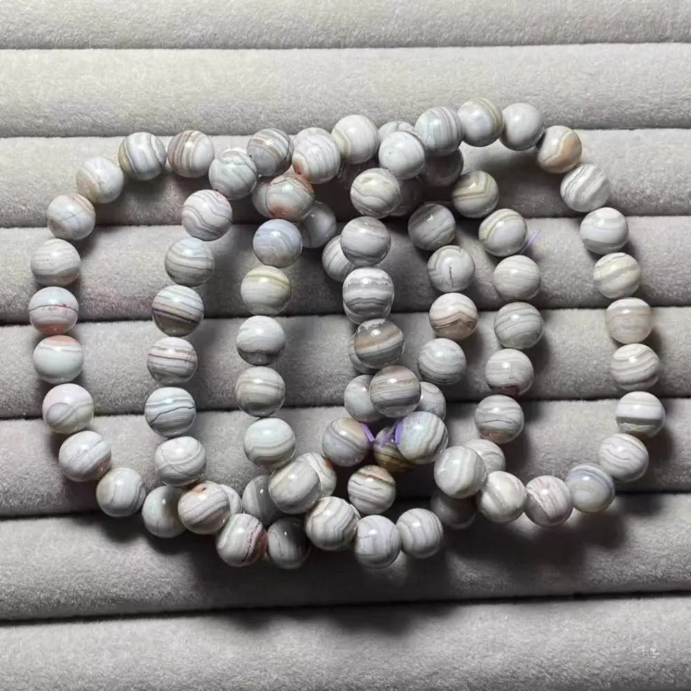 3 браслета, агат из Ботсваны, приблизительно 9-9,5 мм, оптовая продажа.