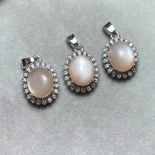 5 Stück AKAC ca. 8x10mm natürliche orange Mondsteine für DIY-Herstellung, zufällig versandt