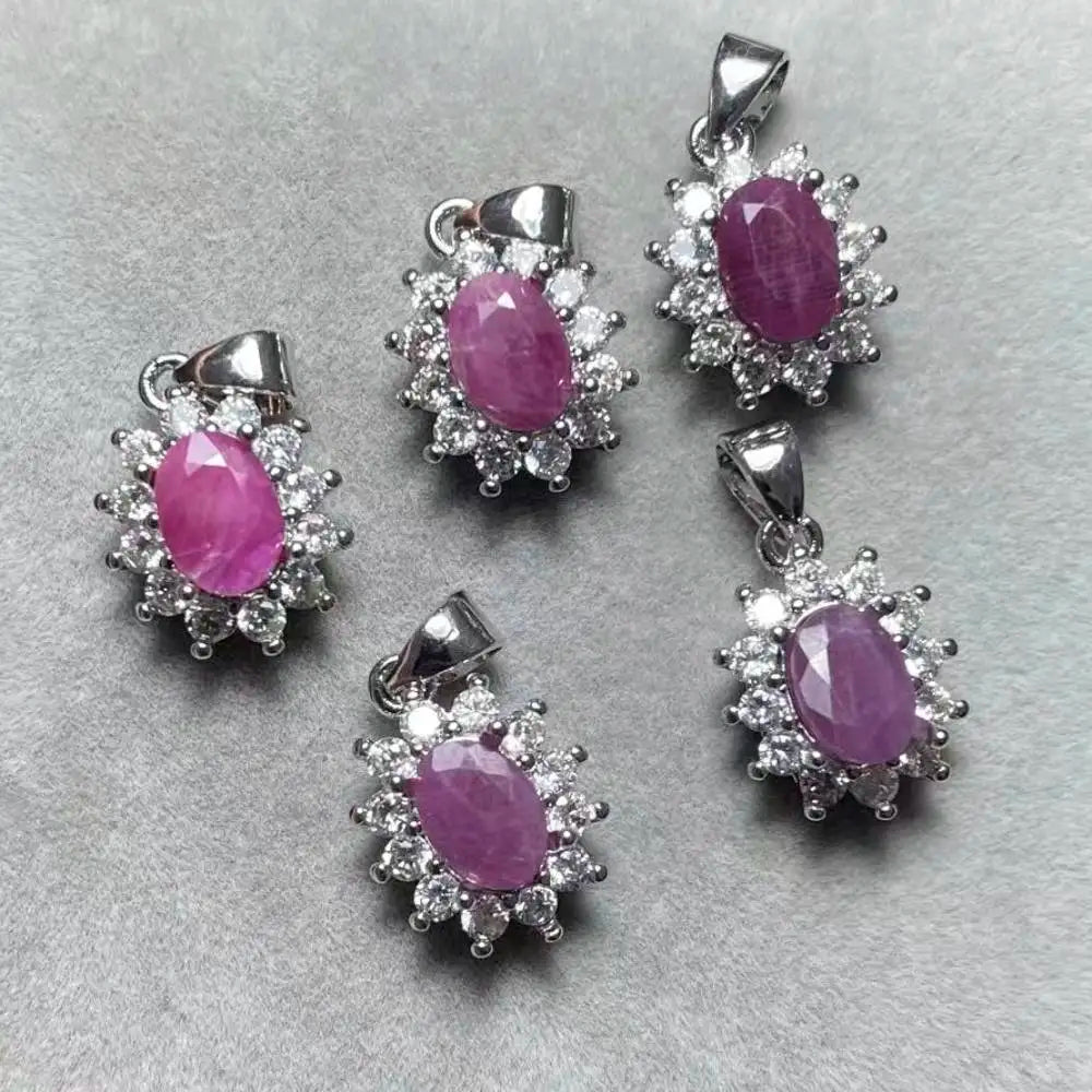 3 шт. AKAC, приблизительно 5x7 мм, натуральные рубины для рукоделия, отправляются случайным образом.