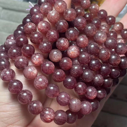 2 браслета из кварца насыщенного клубничного цвета, класс A+, диаметр бусин примерно 8-8,5 мм, оптовая продажа AKAC