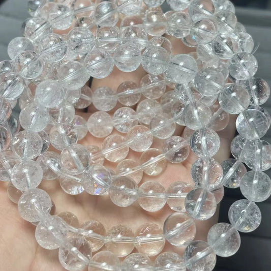 3 браслета, примерно 8,8-9,8 мм, натуральные белые бусины из азестулита, оптовая продажа.