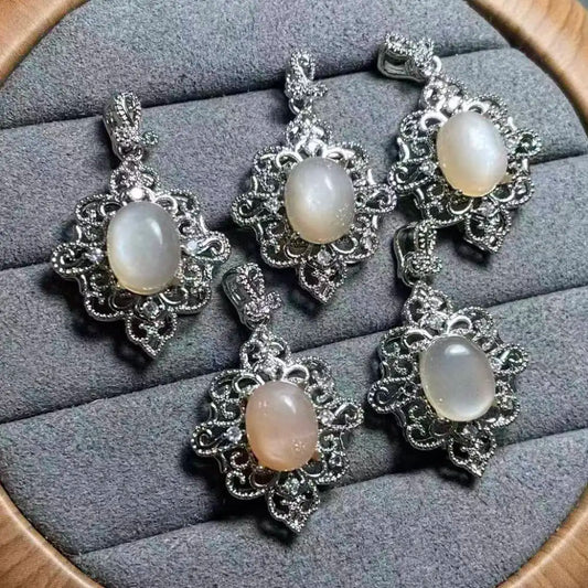 5 Stück ca. 7x9mm natürliche orange Mondstein Perlen für Schmuck DIY Zubehör Großhandel