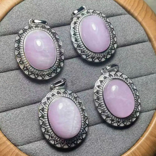 5 Stück AKAC Natürlicher Kunzit-Anhänger, Stein ca. 12*16mm, zufällige Auswahl